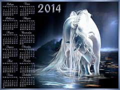 Календарь 2014: Конь в лунном свете - Услуги фотодизайнера